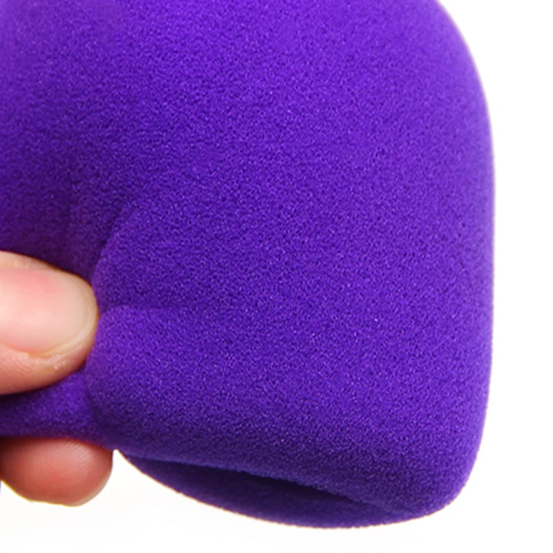 Fielect 5Pcs Microphone Cover Sponge Foam Mic Cover Handheld Microphone Windscreen Shield Protection Micro Foam Filter Purple for KTV Broadcasting - Image 4